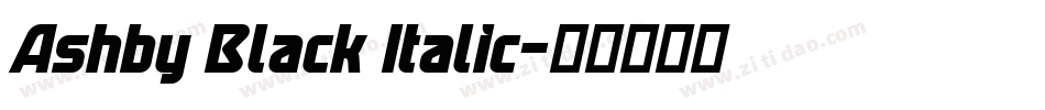 Ashby Black Italic字体转换